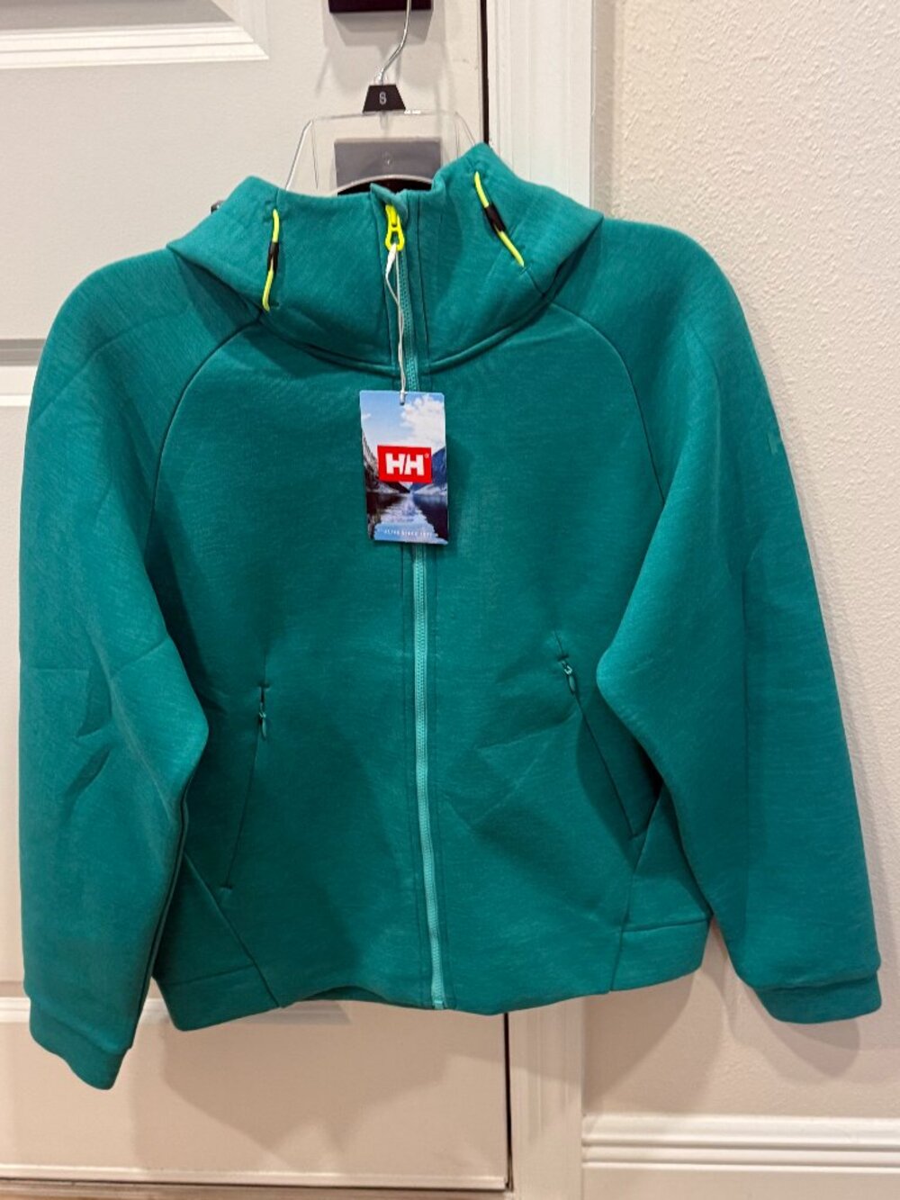 Heely Hansen W HP Ocean FZ Short Jacket Women's Medium Teal Full Zip New